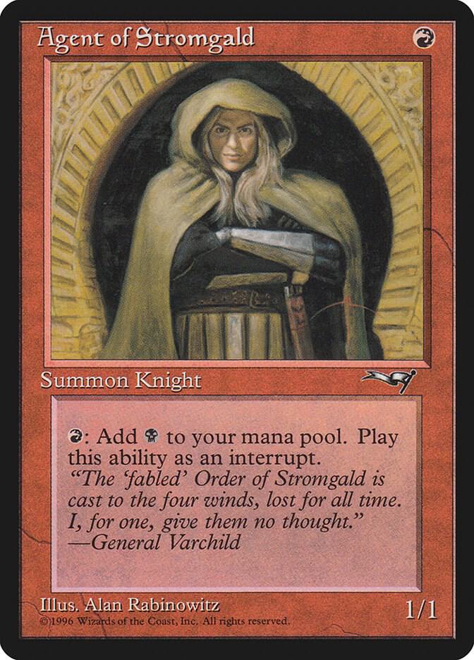 Agent of Stromgald 95 card from Alliances