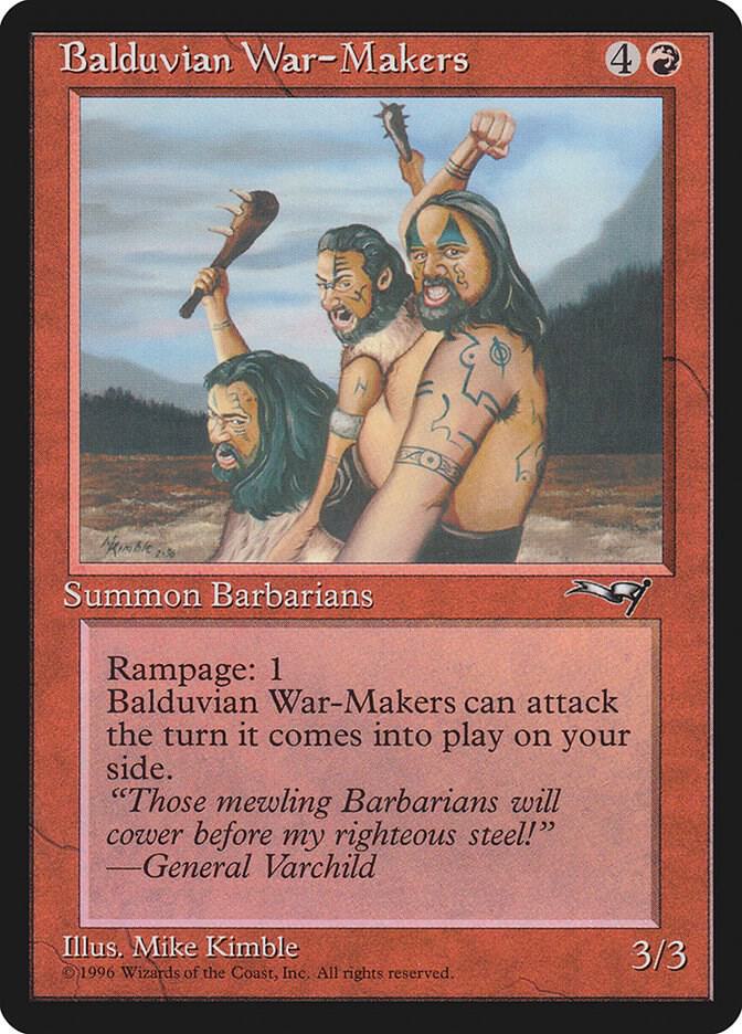 Balduvian War-Makers (Gen. Varchild Flavor) 98 card from Alliances