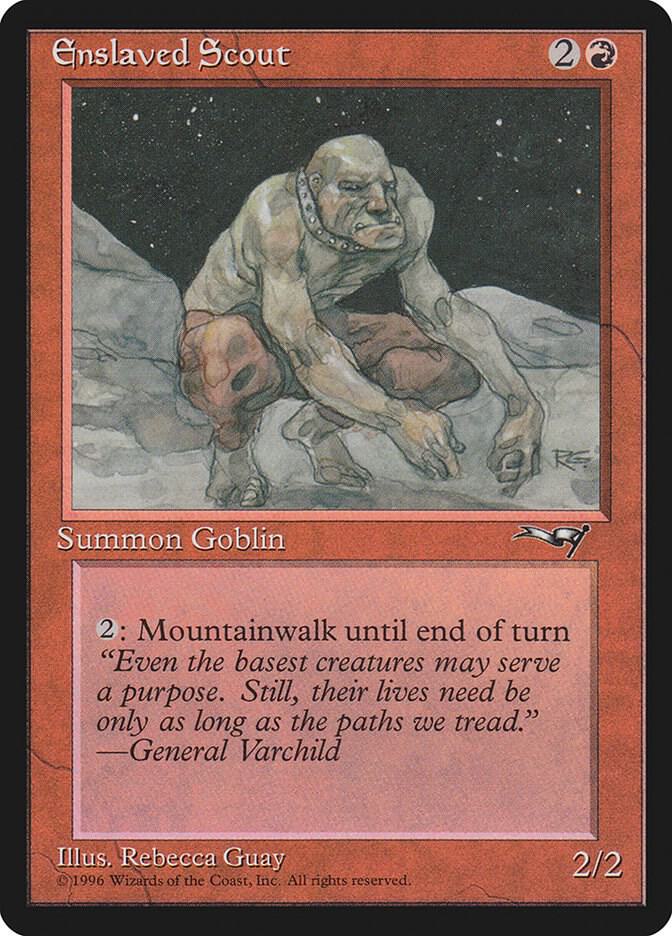 Enslaved Scout 105 card from Alliances