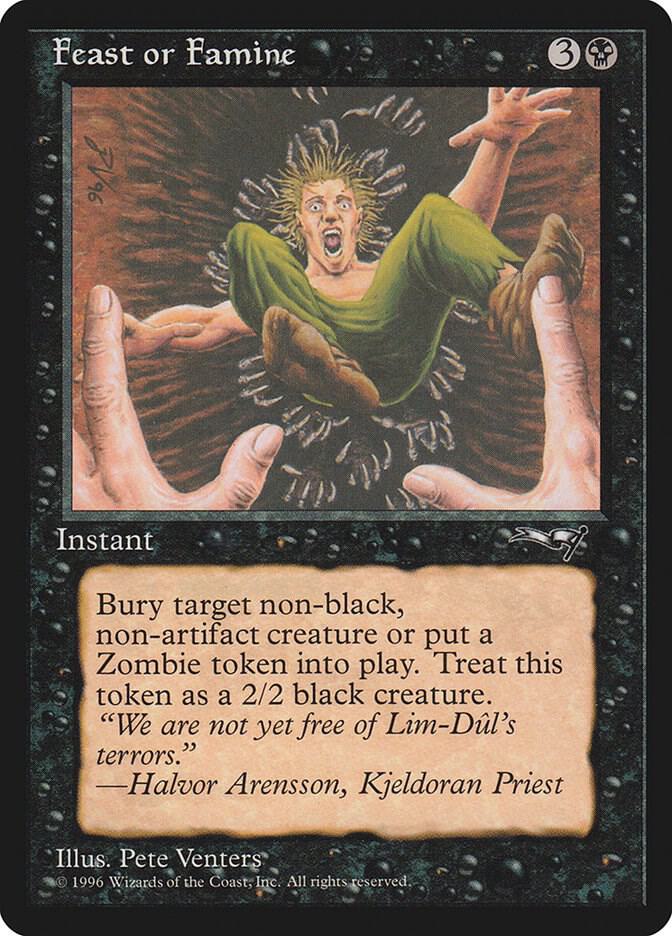 Feast or Famine (Falling into Pit) 9 card from Alliances