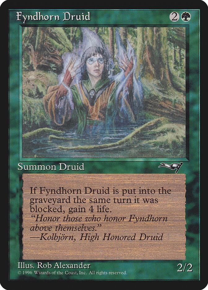 Fyndhorn Druid (Facing Right) 71 card from Alliances