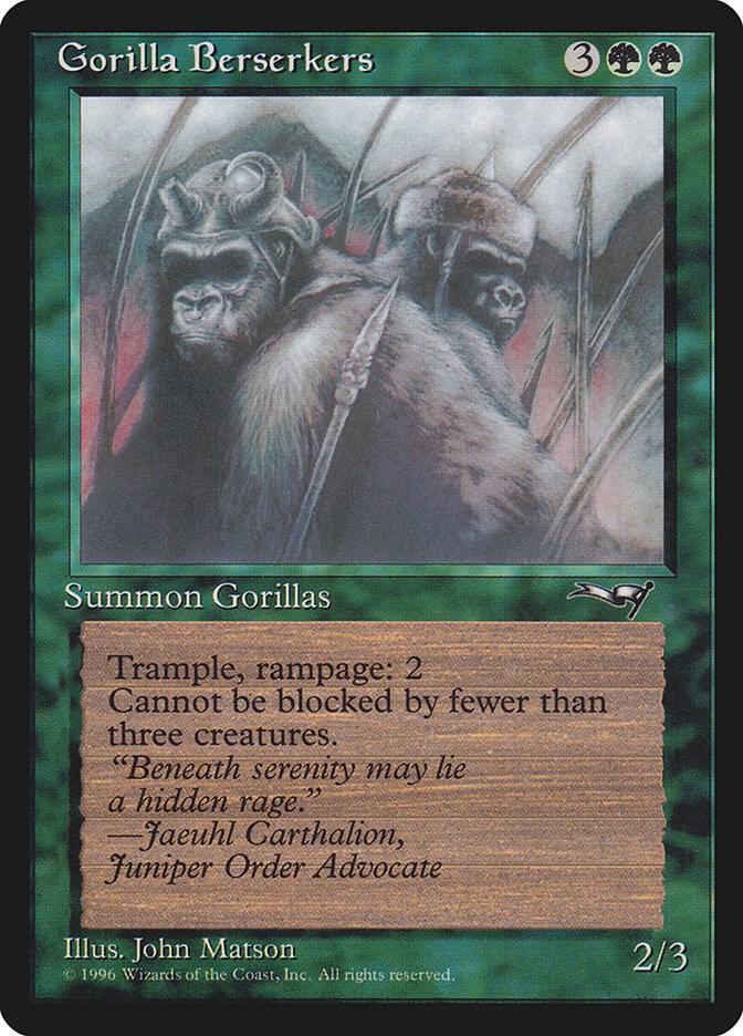 Gorilla Berserkers (Closed Mouth) 76 card from Alliances