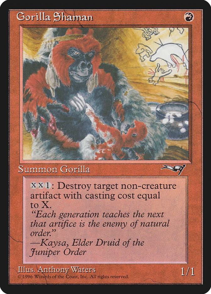 Gorilla Shaman (Holding Baby) 107 card from Alliances