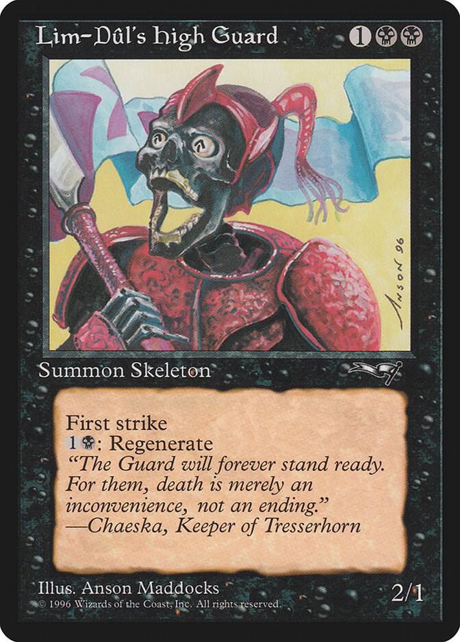 Lim-Dul's High Guard (Red Armor) 18 card from Alliances