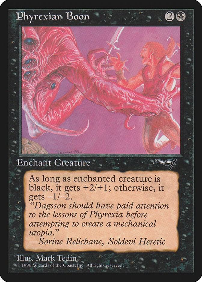 Phyrexian Boon (Man Held Aloft) 23 card from Alliances