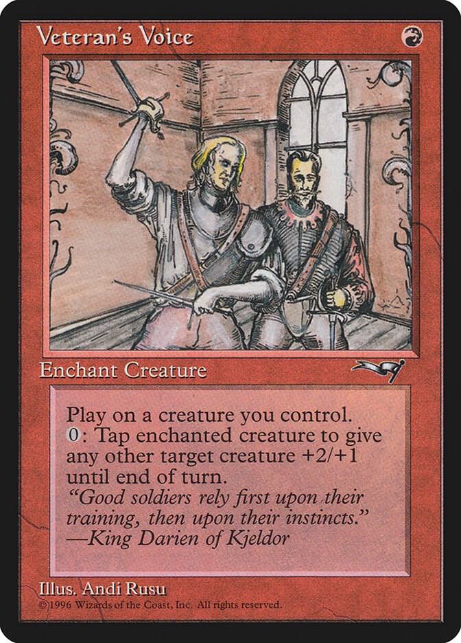 Veteran's Voice (Side-by-side) 124 card from Alliances