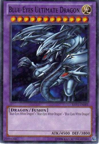 Blue-Eyes Ultimate Dragon (Starfoil) BATT-EN001 card from Battle Pack Tournament Prize Cards