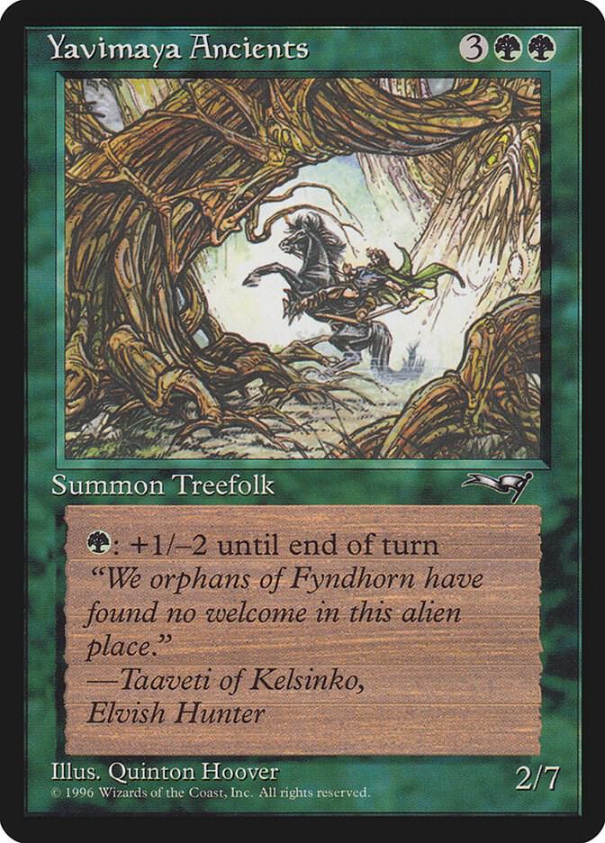 Yavimaya Ancients (Rearing Horse) 92 card from Alliances