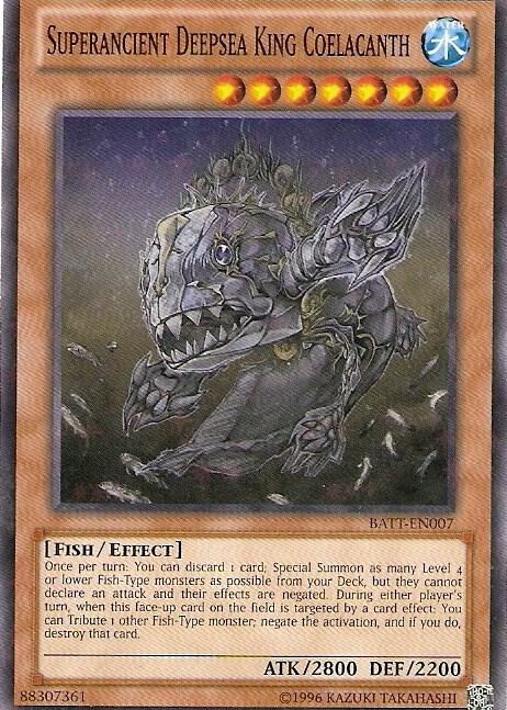 Superancient Deepsea King Coelacanth (Starfoil) BATT-EN007 card from Battle Pack Tournament Prize Cards