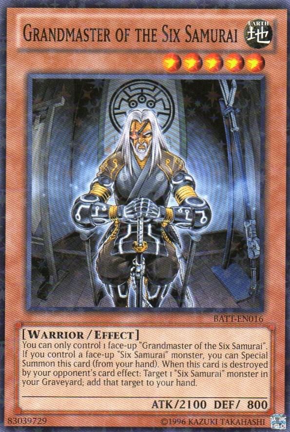 Grandmaster of the Six Samurai (Starfoil) BATT-EN016 card from Battle Pack Tournament Prize Cards