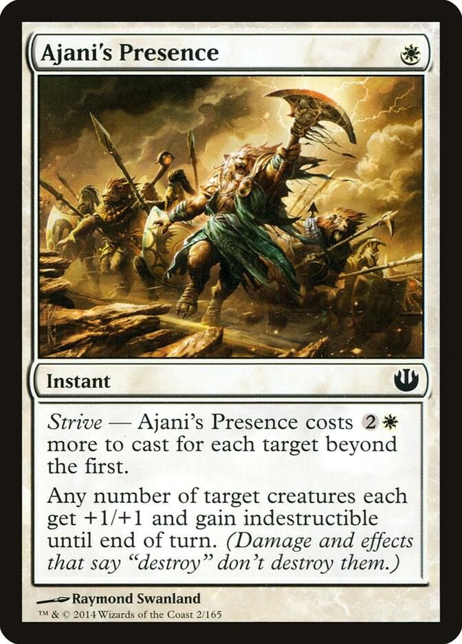 Ajani's Presence 2 card from Journey Into Nyx