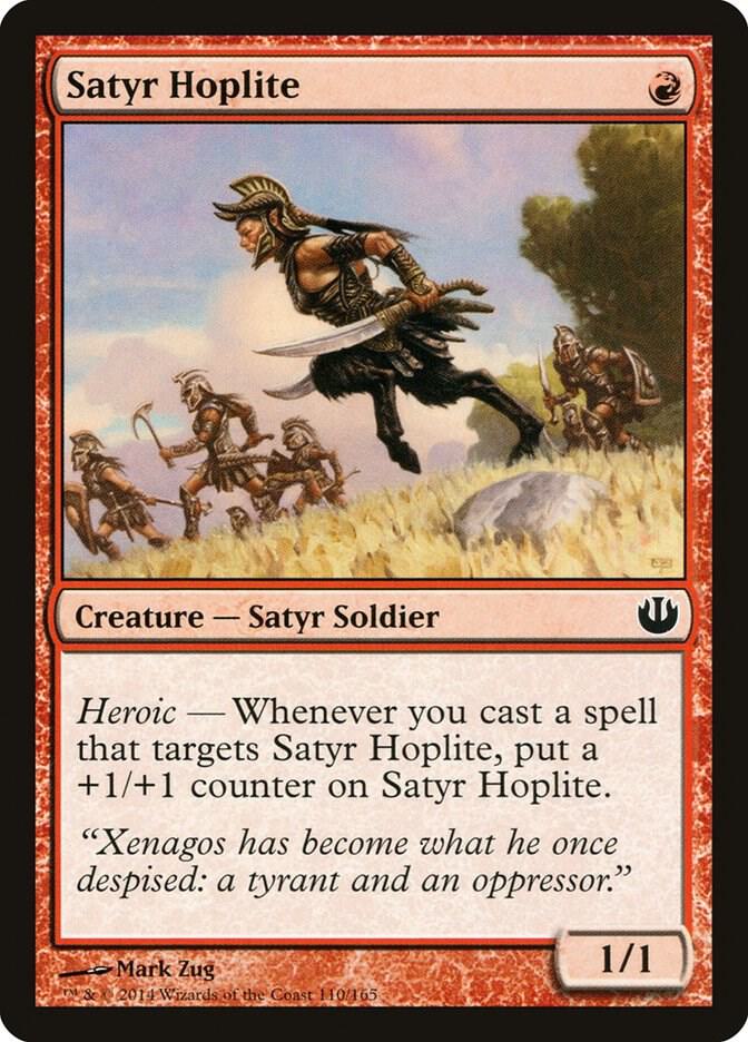 Satyr Hoplite 110 card from Journey Into Nyx