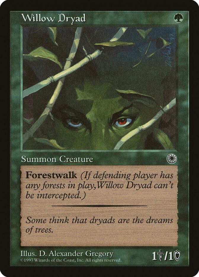 Willow Dryad card from Portal