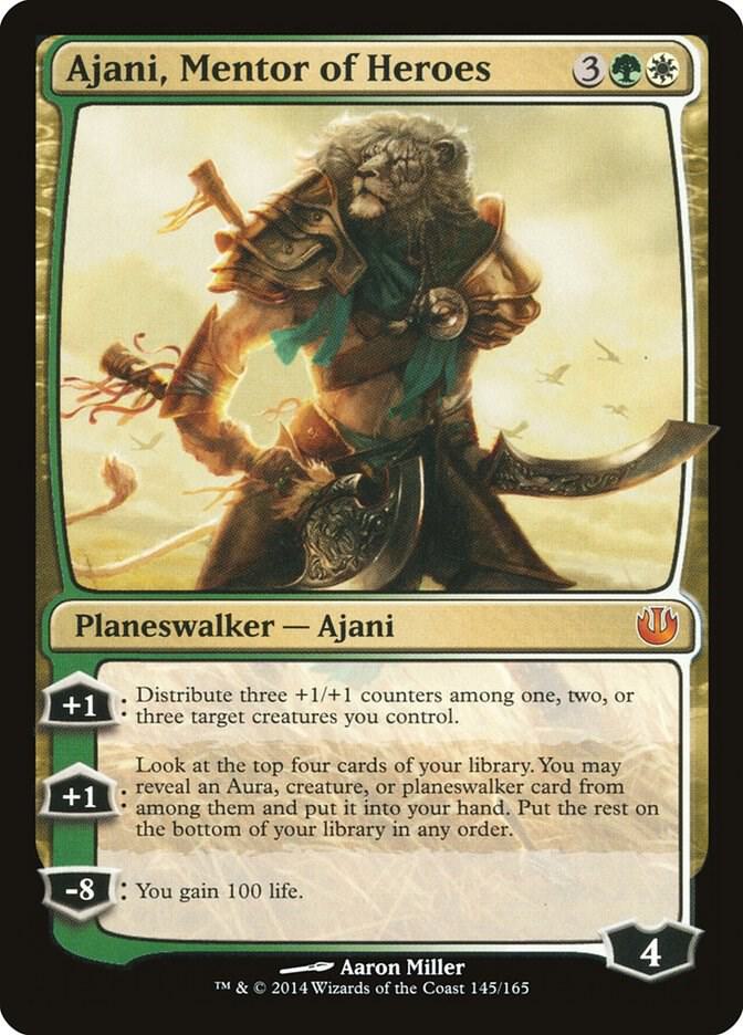 Ajani, Mentor of Heroes 145 card from Journey Into Nyx