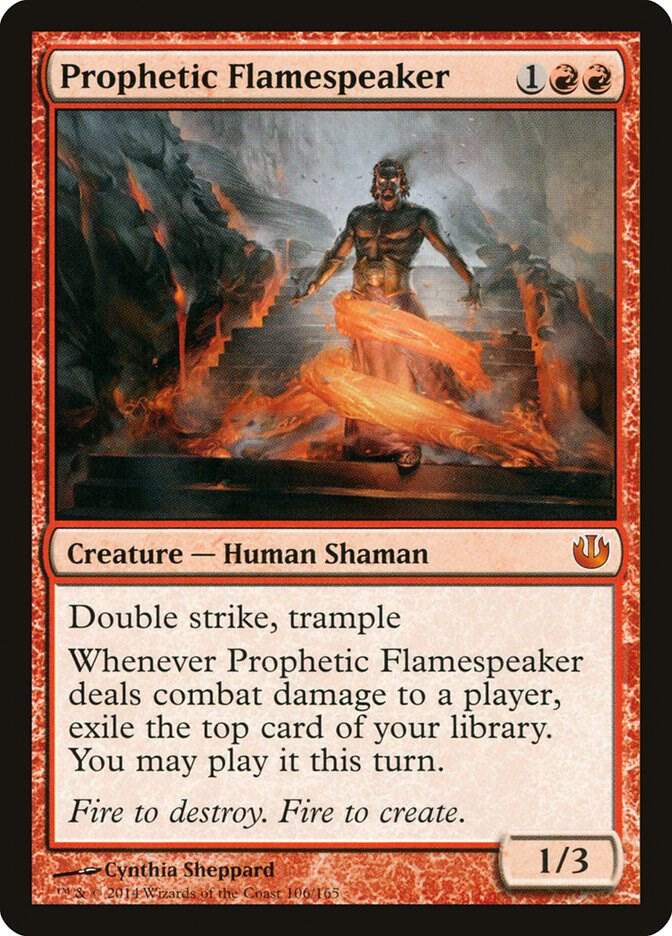 Prophetic Flamespeaker 106 card from Journey Into Nyx