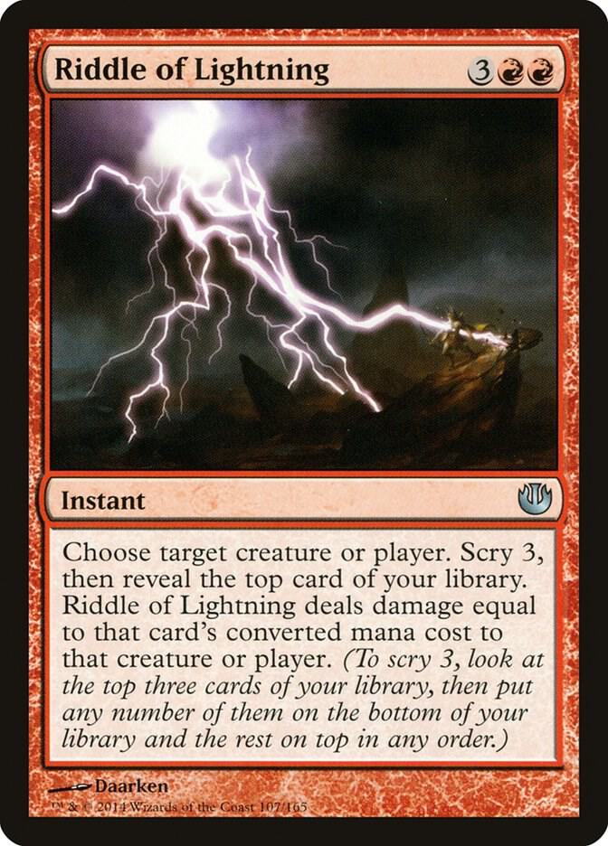 Riddle of Lightning 107 card from Journey Into Nyx