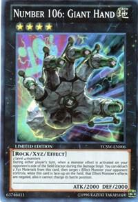 Number 106: Giant Hand YCSW-EN006 card from Yu-Gi-Oh! Championship Series Prize Cards