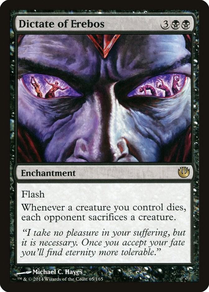 Dictate of Erebos 65 card from Journey Into Nyx