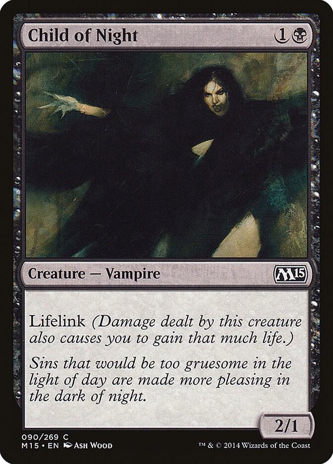 Child of Night 90 card from Magic 2015 (M15)