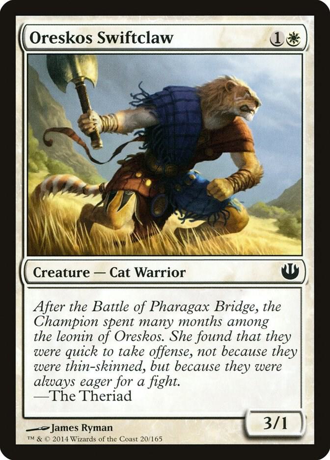 Oreskos Swiftclaw 20 card from Journey Into Nyx