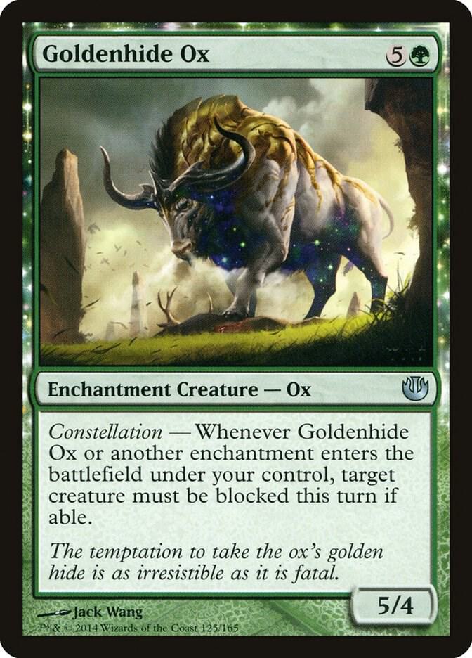 Goldenhide Ox 125 card from Journey Into Nyx