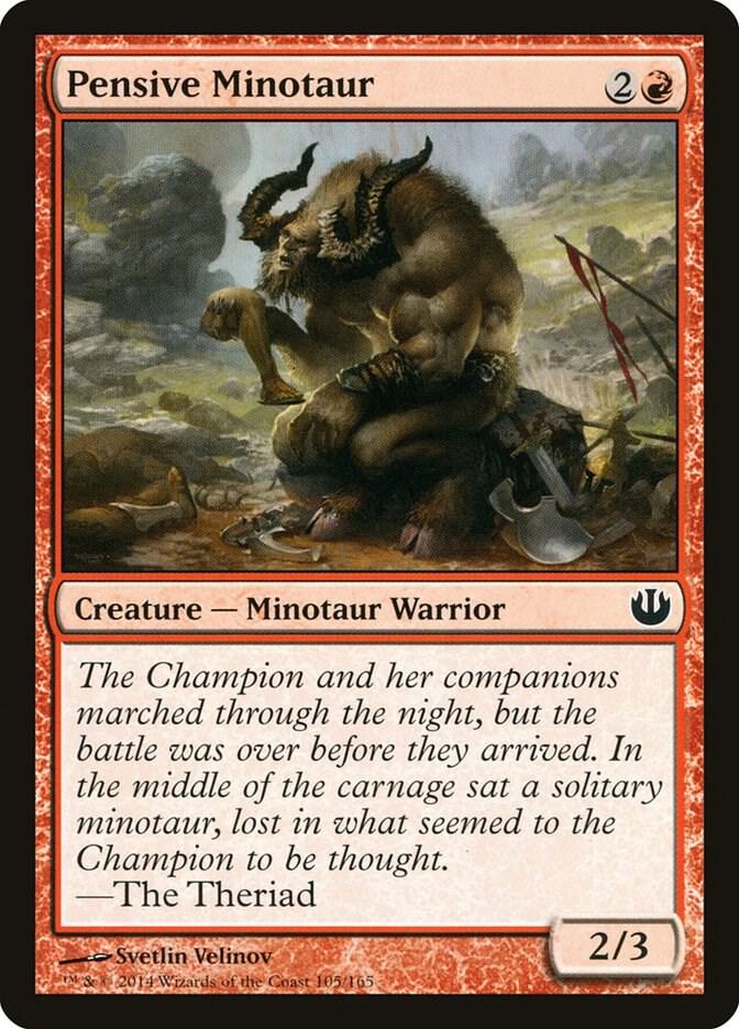 Pensive Minotaur 105 card from Journey Into Nyx