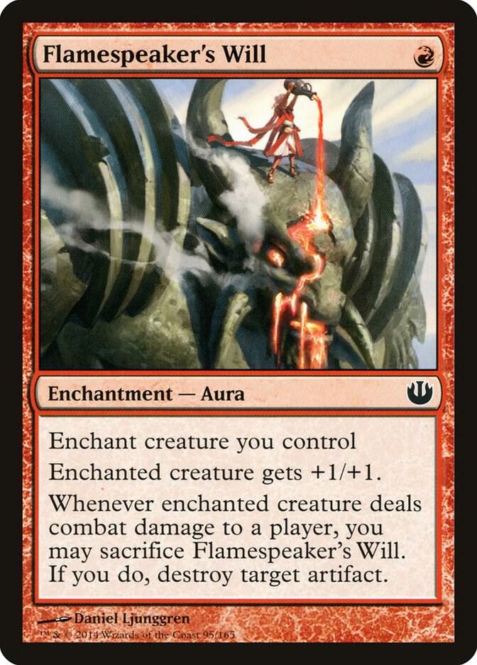 Flamespeaker's Will 95 card from Journey Into Nyx
