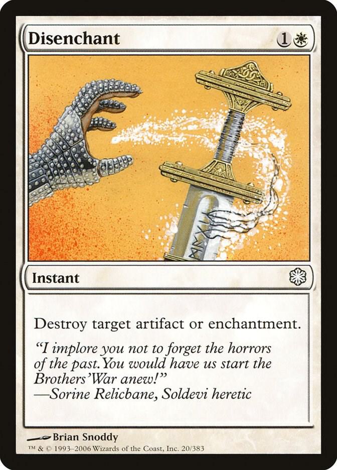 Disenchant 20 card from Coldsnap Theme Deck Reprints