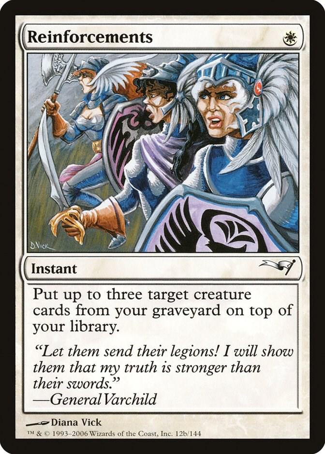 Reinforcements (Version 2) 12b card from Coldsnap Theme Deck Reprints