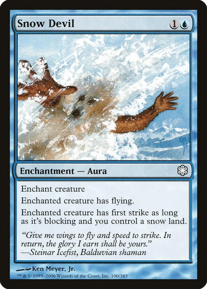 Snow Devil 100 card from Coldsnap Theme Deck Reprints