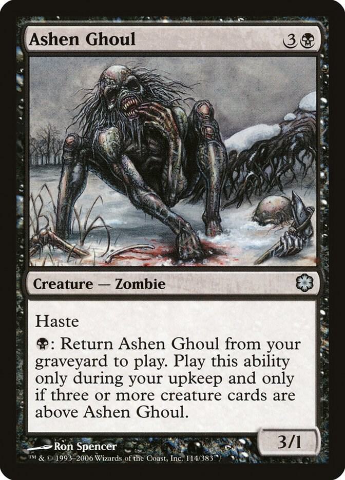 Ashen Ghoul 114 card from Coldsnap Theme Deck Reprints