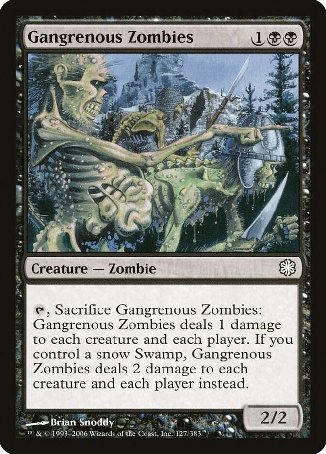 Gangrenous Zombies 127 card from Coldsnap Theme Deck Reprints
