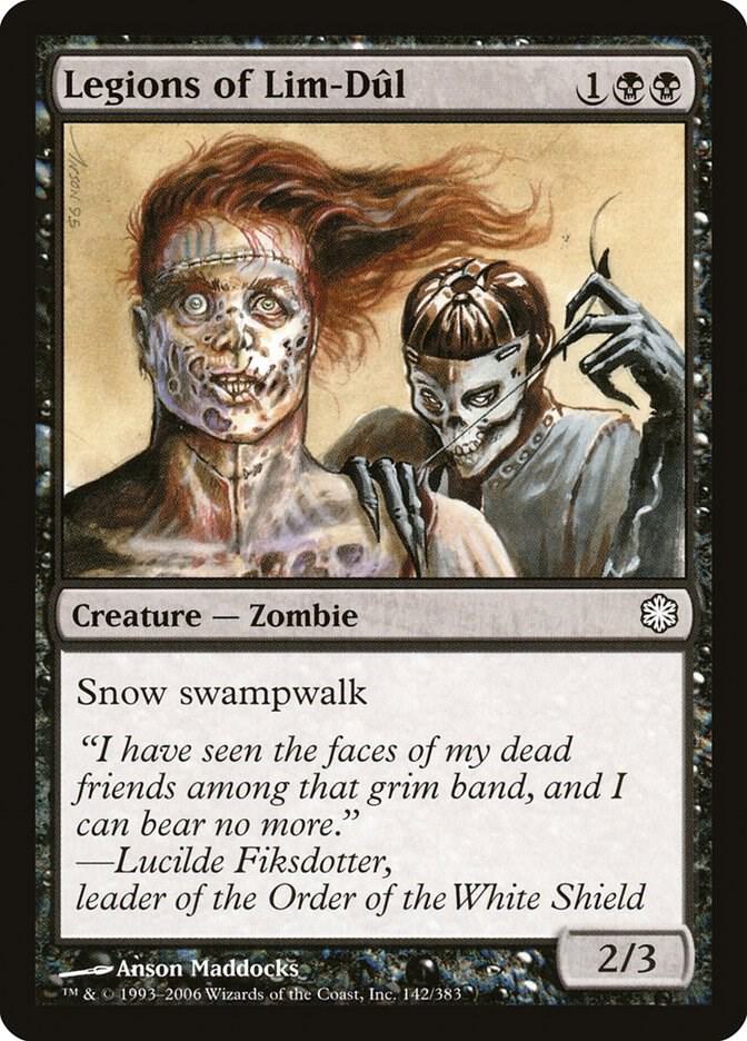 Legions of Lim-Dul 142 card from Coldsnap Theme Deck Reprints