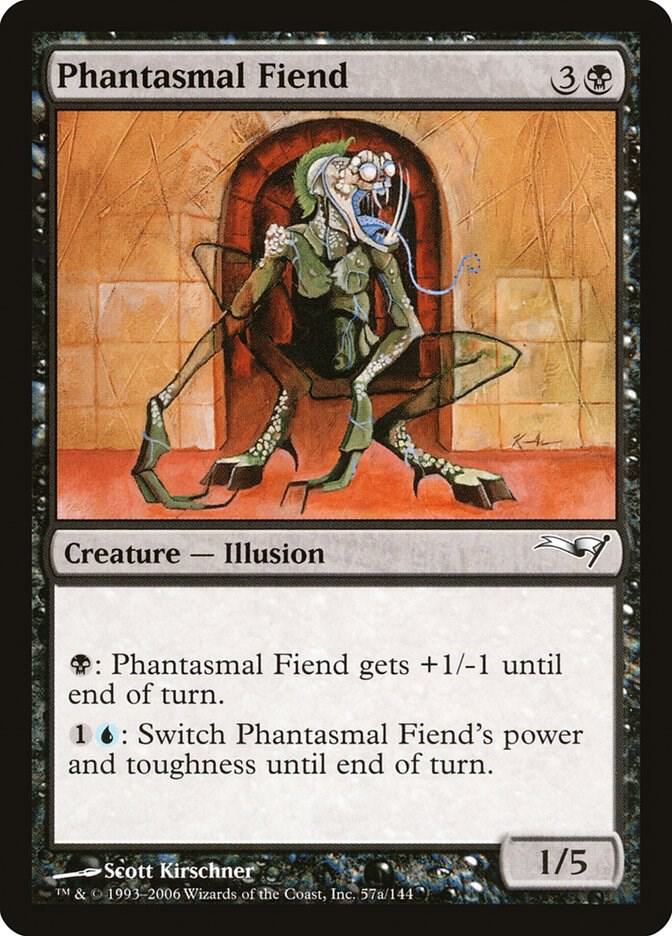 Phantasmal Fiend 57a card from Coldsnap Theme Deck Reprints