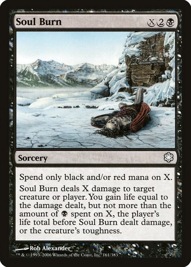 Soul Burn 161 card from Coldsnap Theme Deck Reprints