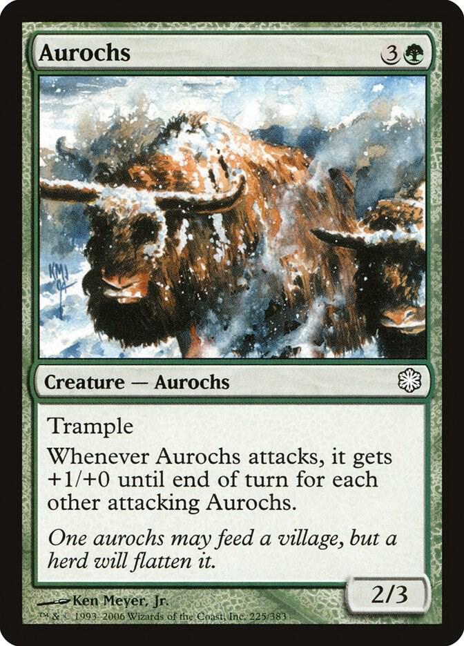 Aurochs 225 card from Coldsnap Theme Deck Reprints