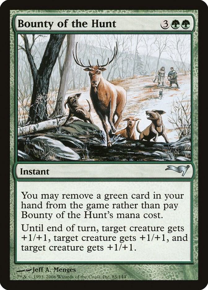 Bounty of the Hunt 85 card from Coldsnap Theme Deck Reprints