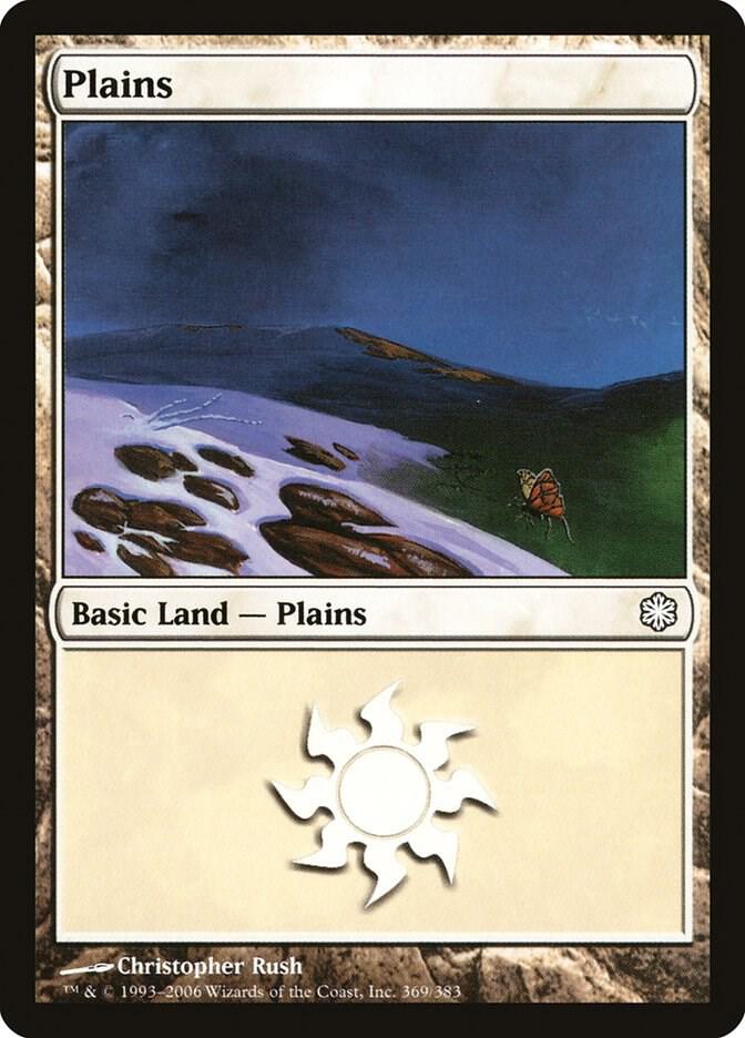 Plains 369 card from Coldsnap Theme Deck Reprints