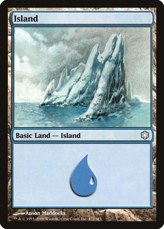 Island 372 card from Coldsnap Theme Deck Reprints