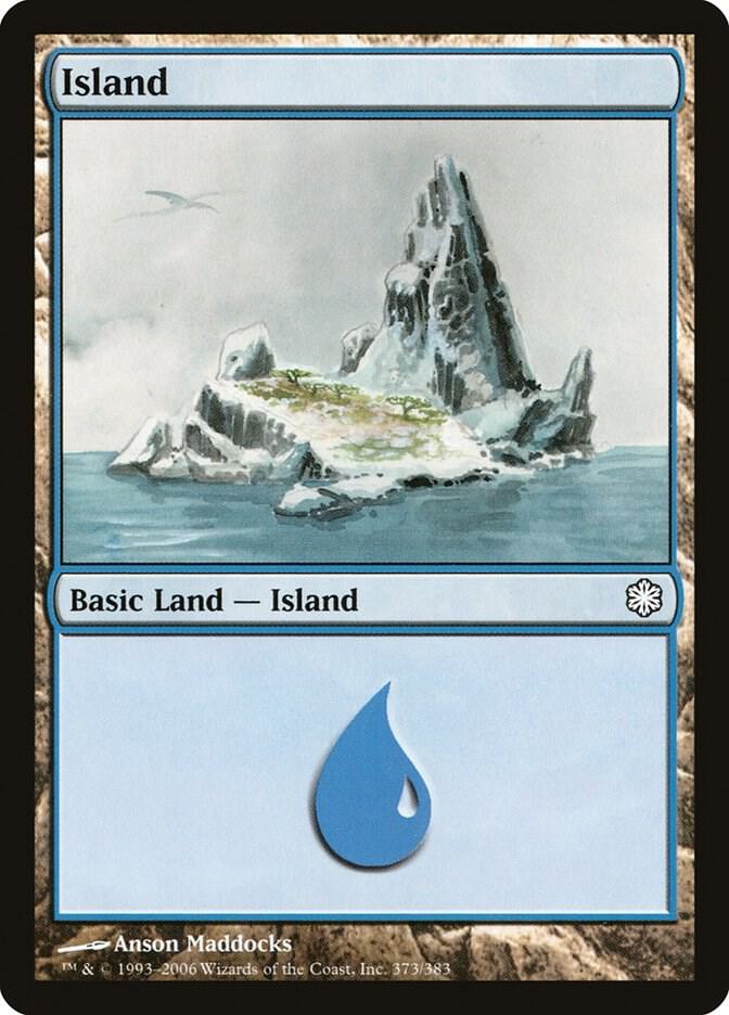 Island 373 card from Coldsnap Theme Deck Reprints