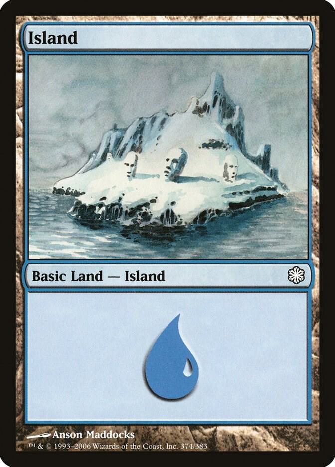 Island 374 card from Coldsnap Theme Deck Reprints