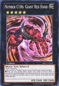 Number C106: Giant Red Hand DRLG-EN049 card from Dragons of Legend