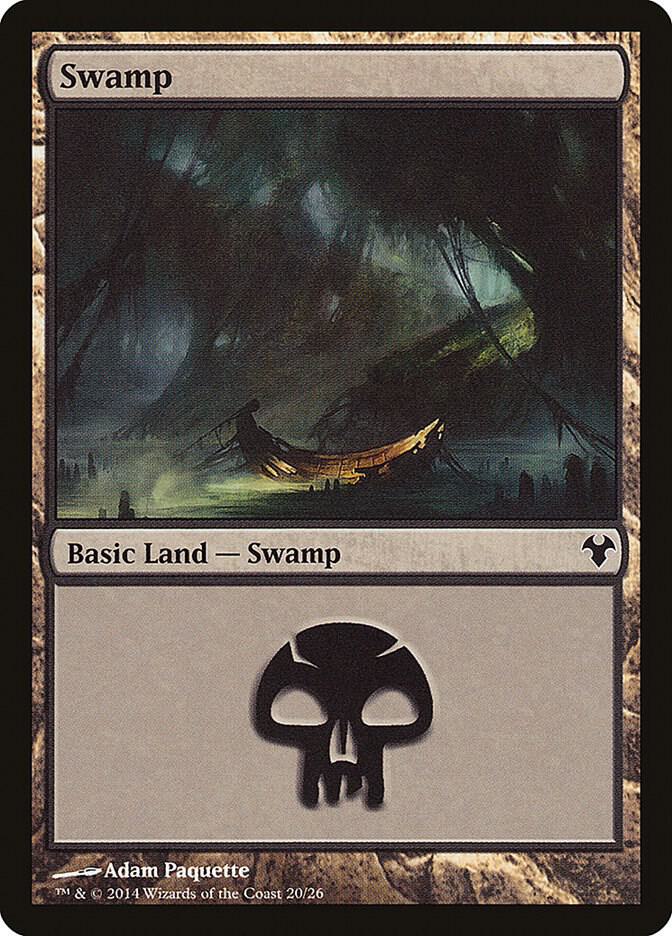 Swamp 20 card from Magic Modern Event Deck