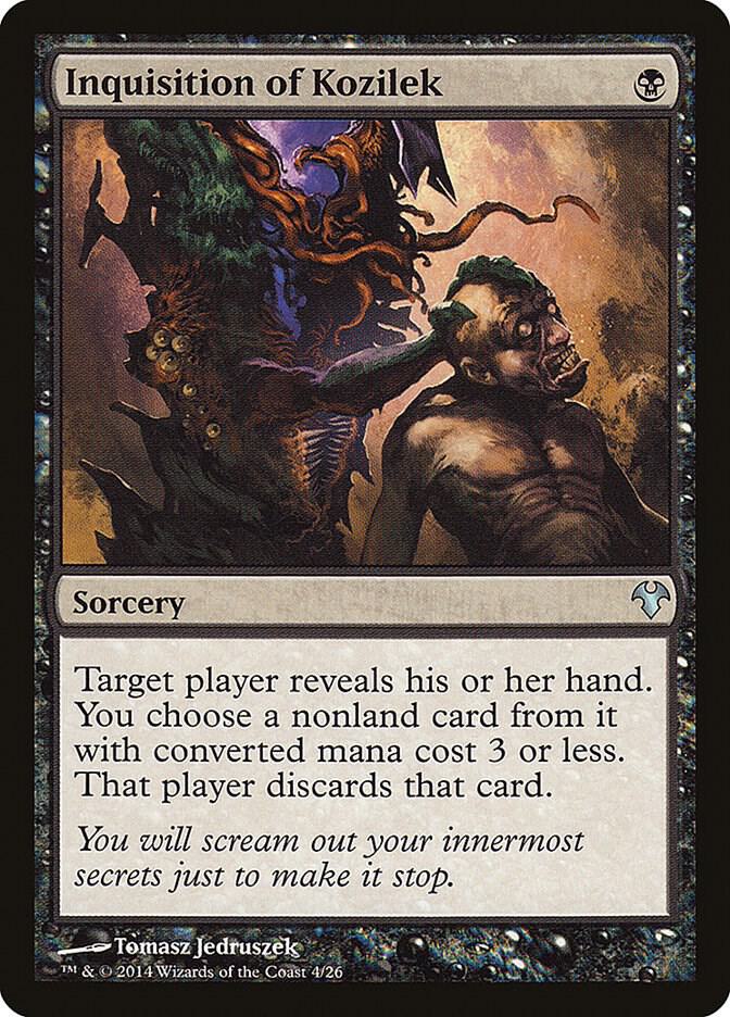 Inquisition of Kozilek 4 card from Magic Modern Event Deck