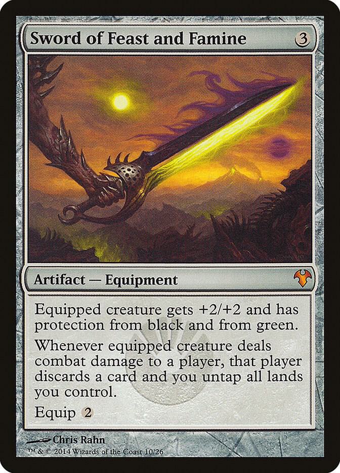 Sword of Feast and Famine 10 card from Magic Modern Event Deck