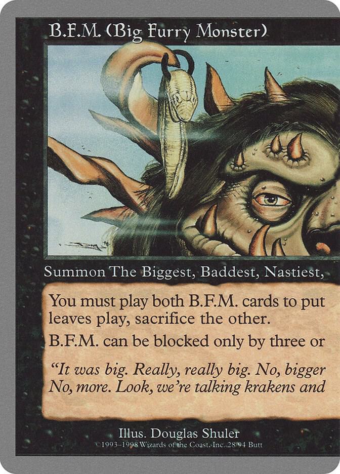 B.F.M. (Big Furry Monster) 28 card from Unglued