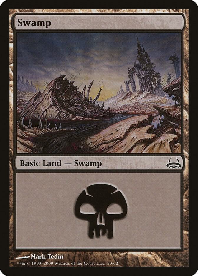 Swamp 59 card from Duel Decks: Divine vs. Demonic