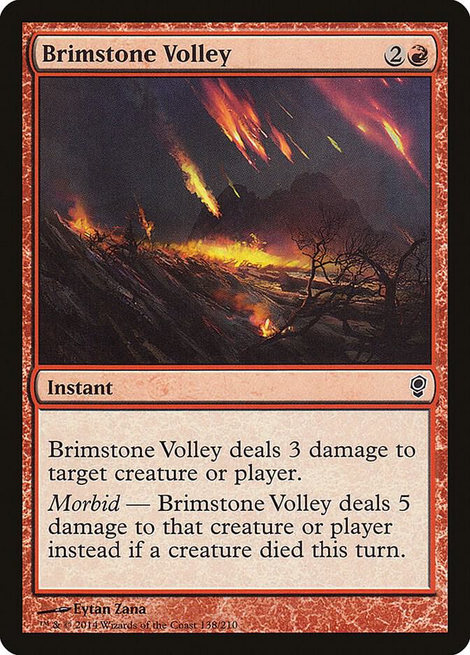 Brimstone Volley 138 card from Conspiracy