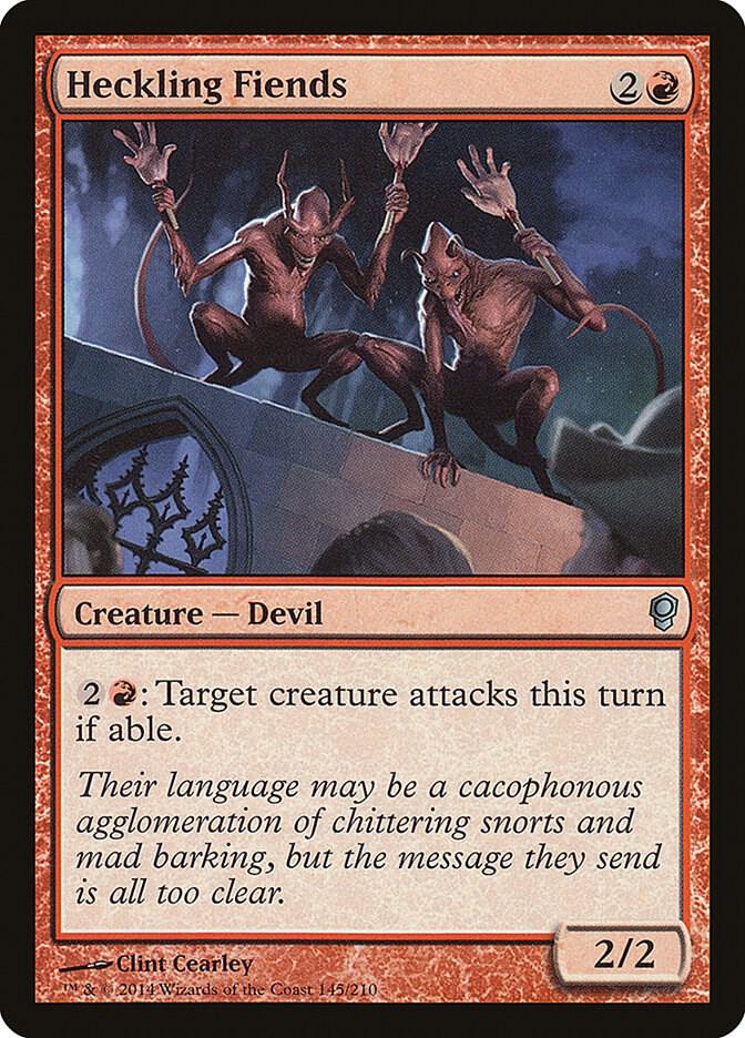 Heckling Fiends 145 card from Conspiracy