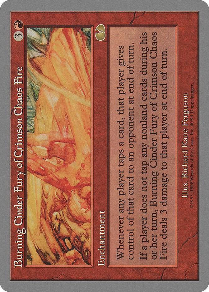 Burning Cinder Fury of Crimson Chaos Fire 40 card from Unglued